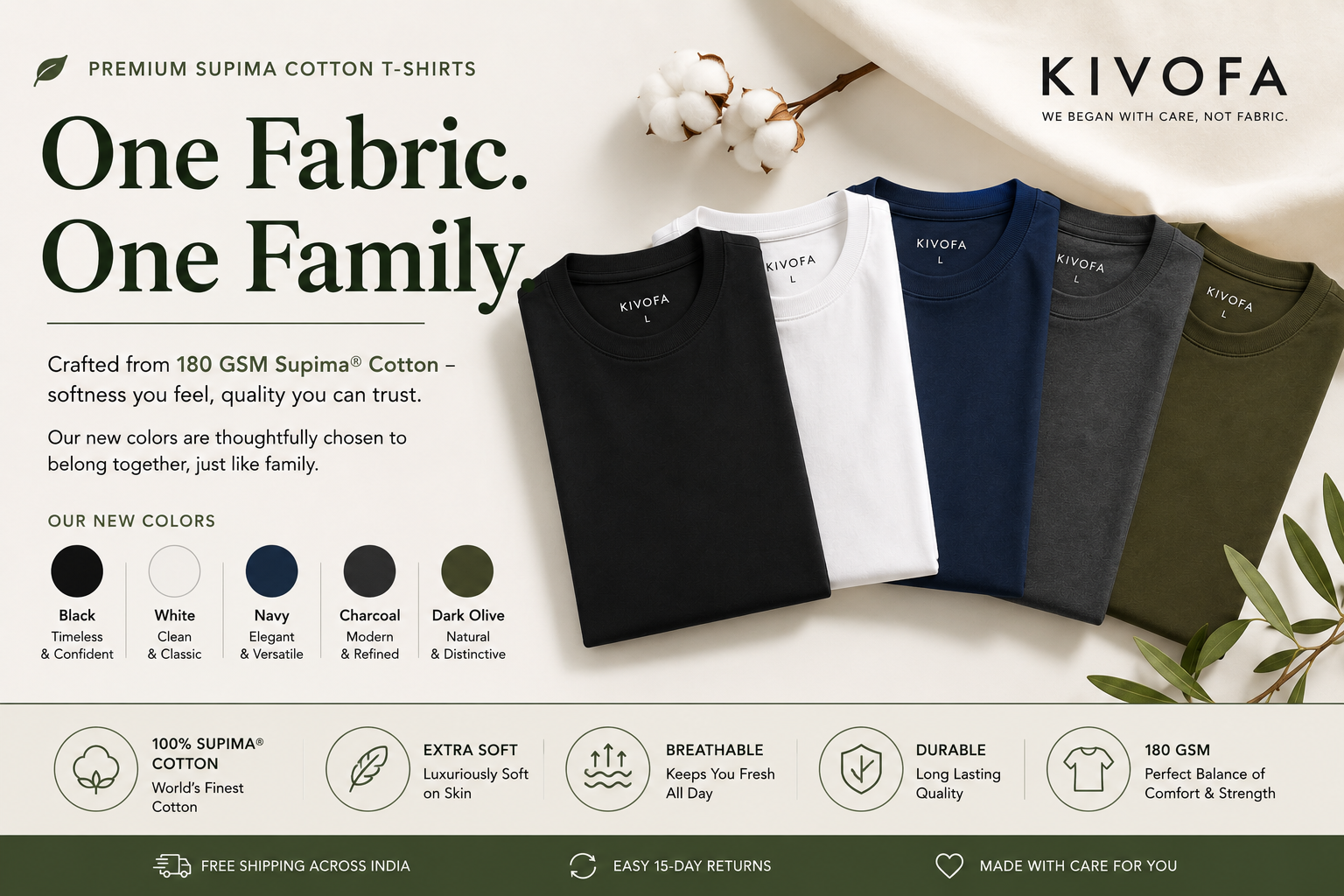 What Is Supima® Cotton? Benefits, Why KIVOFA Chose It &amp; The Story Behind Our New Colors