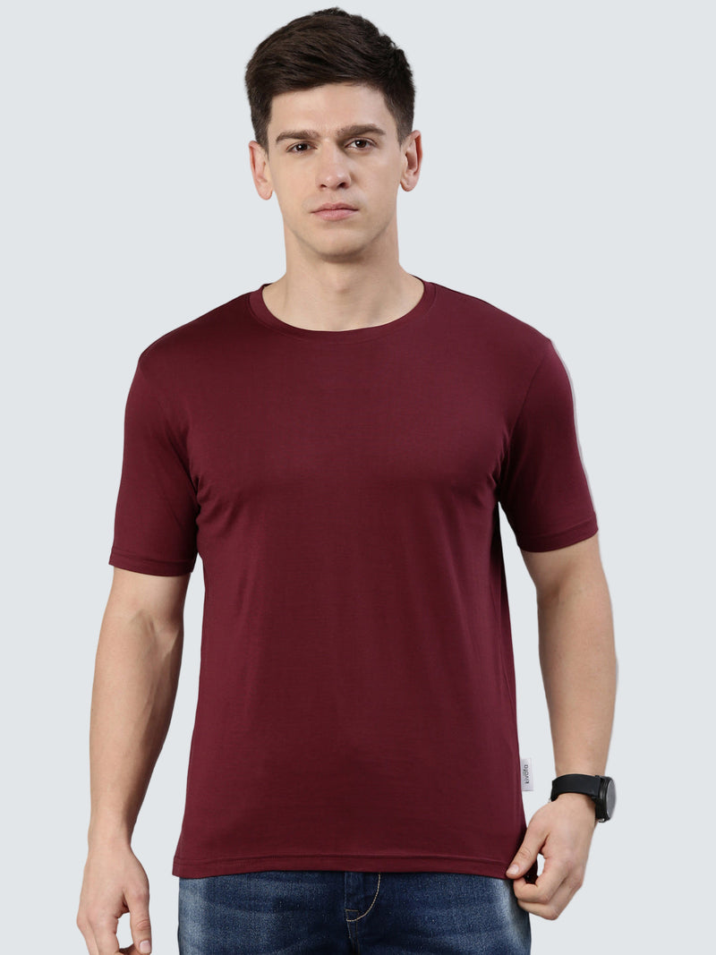 Kivofa Round Neck Royal Wonder Wine | Premium Supima Cotton
