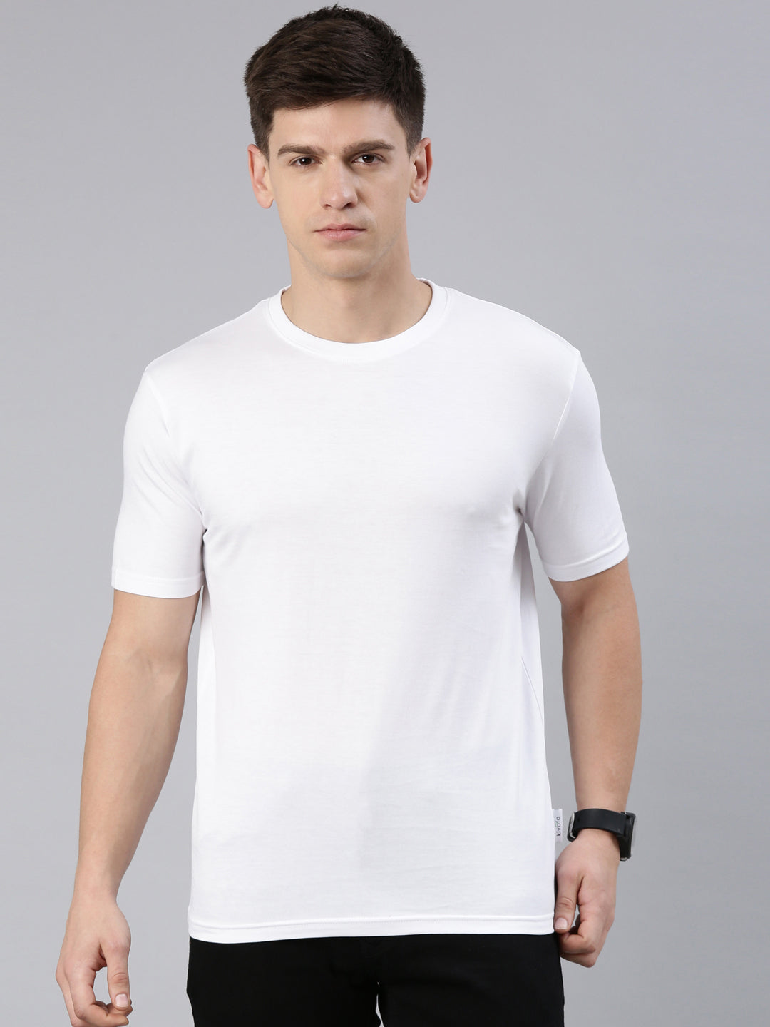 Kivofa Round Neck Elite Cloud White | Premium Supima Cotton