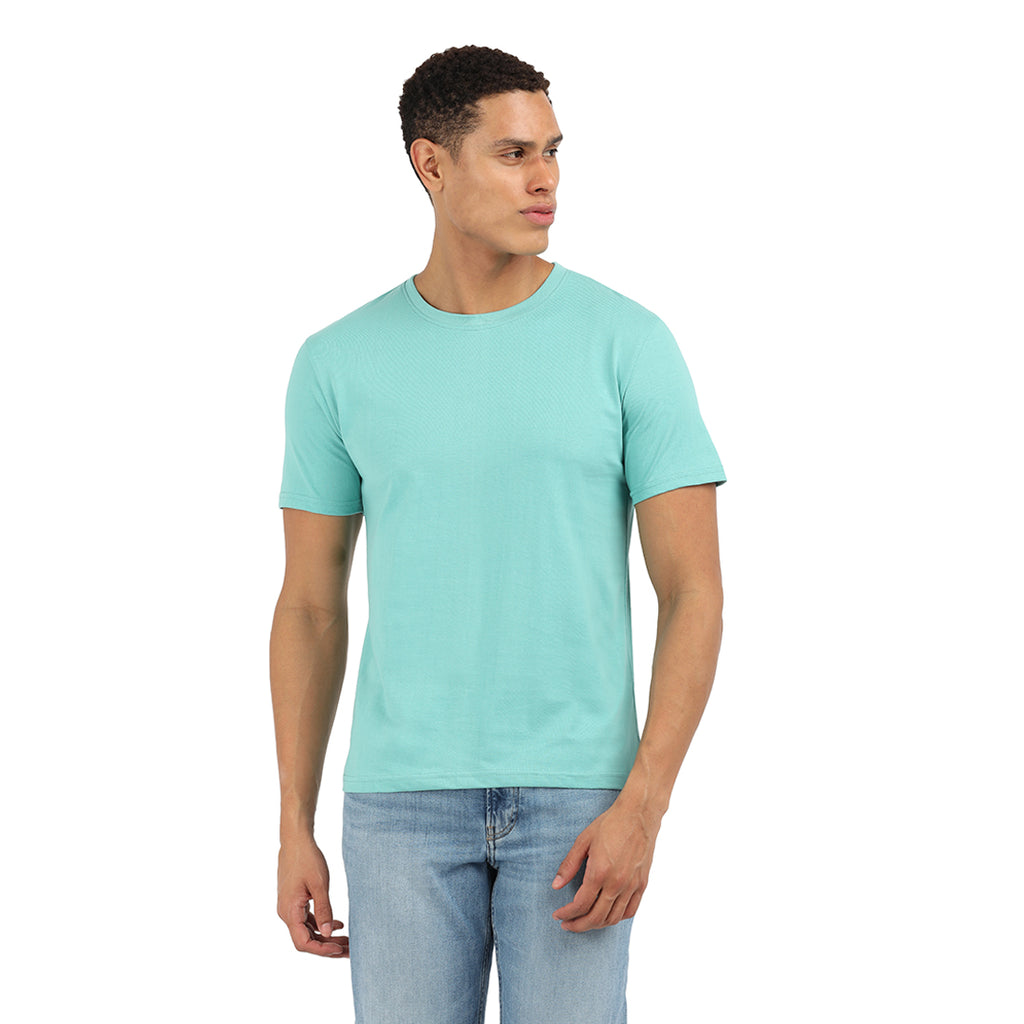 Everyday comfortable cotton Signature Dusty Turquoise Crew
