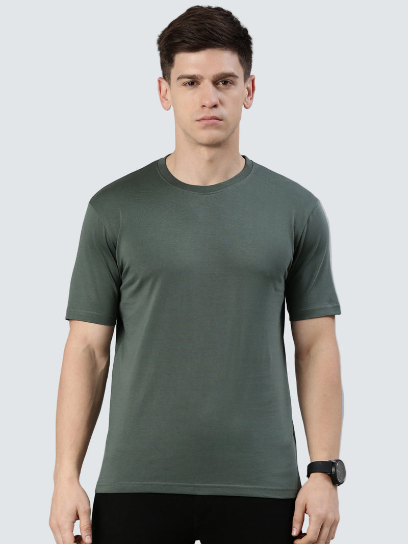 KIVOFA Heritage Majestic Forest Green Supima Cotton T-Shirt | Premium Luxury Crew Neck