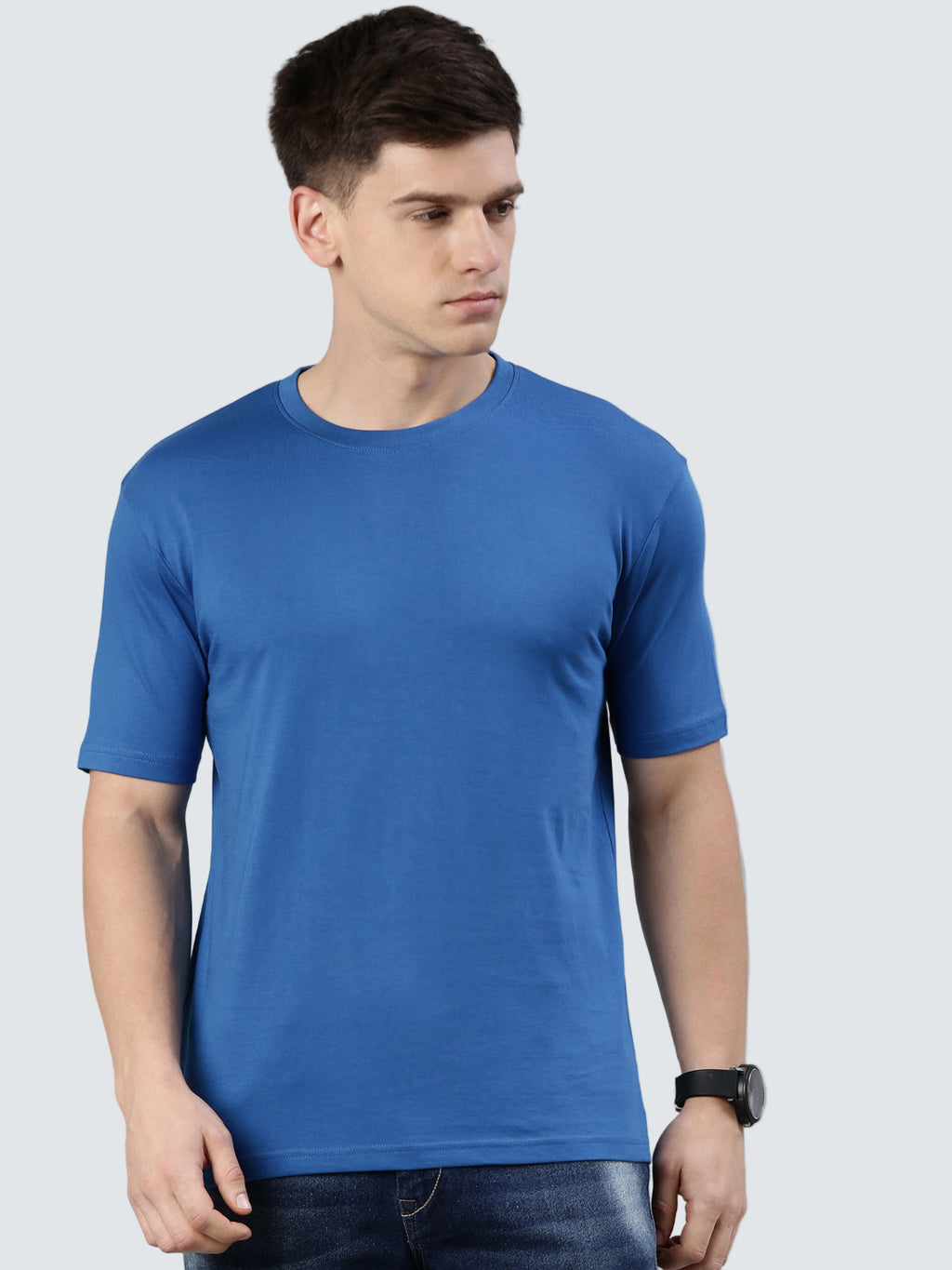 KIVOFA® Premium Supima Cotton Round Neck T-Shirt – Half Sleeve Comfort