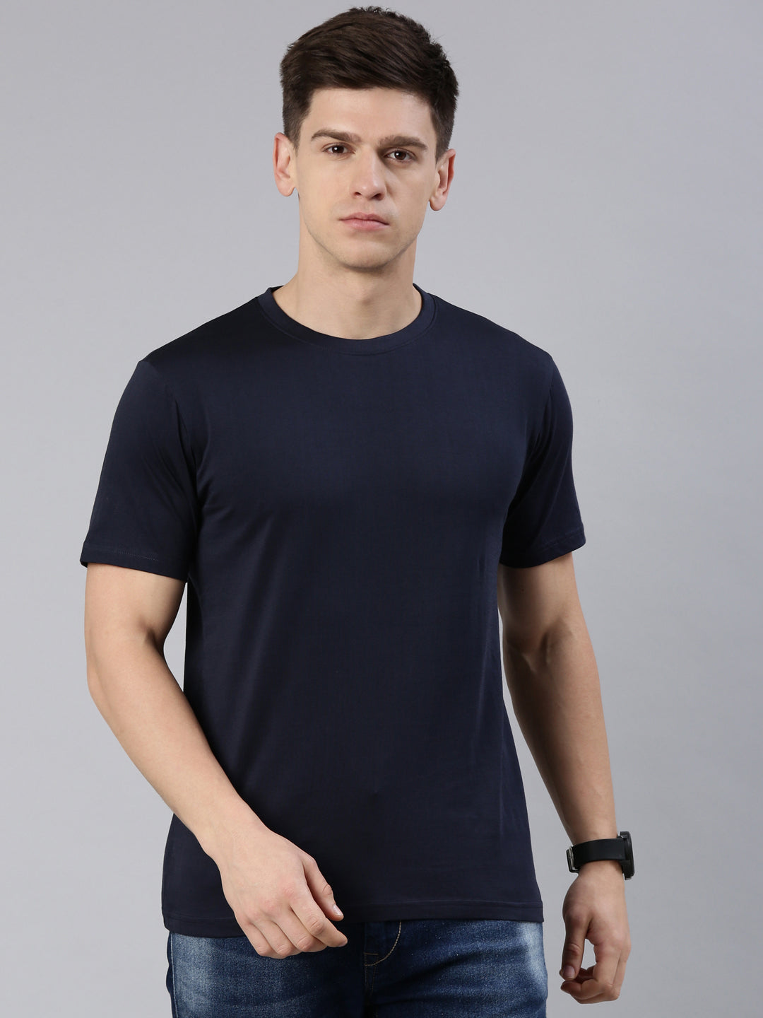 Kivofa Round Neck Prestige Nautical Navy | Premium Supima Cotton