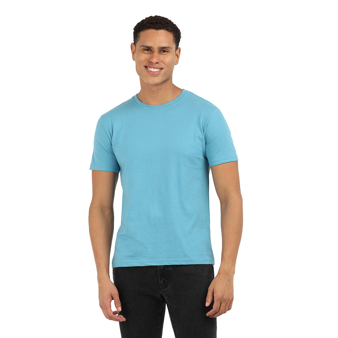 Soft Cotton Supreme Norse Blue Crew T-Shirt – KIVOFA Luxury