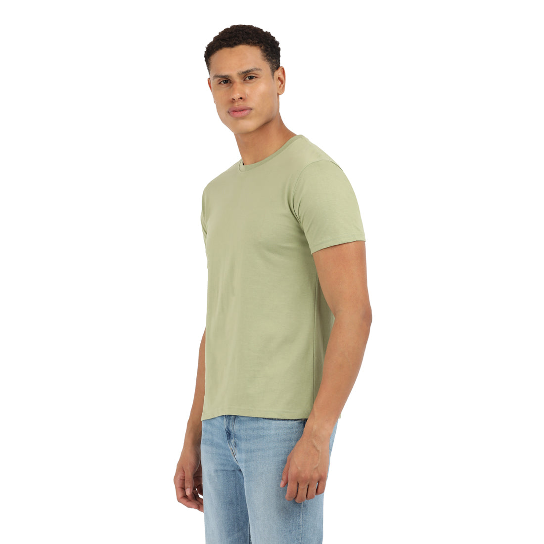 Elite Mint Sage Crew T-Shirt – Soft Premium Cotton | KIVOFA Luxury