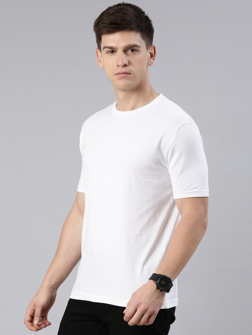 Kivofa Round Neck Elite Cloud White | Premium Supima Cotton