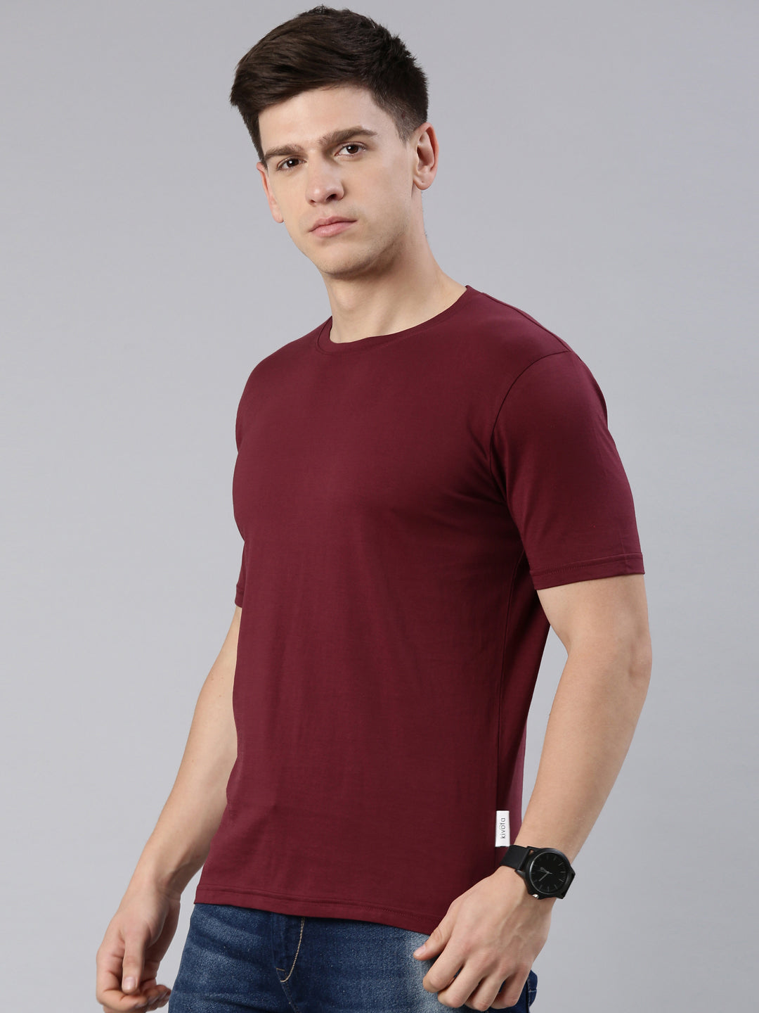 Kivofa Round Neck Royal Wonder Wine | Premium Supima Cotton