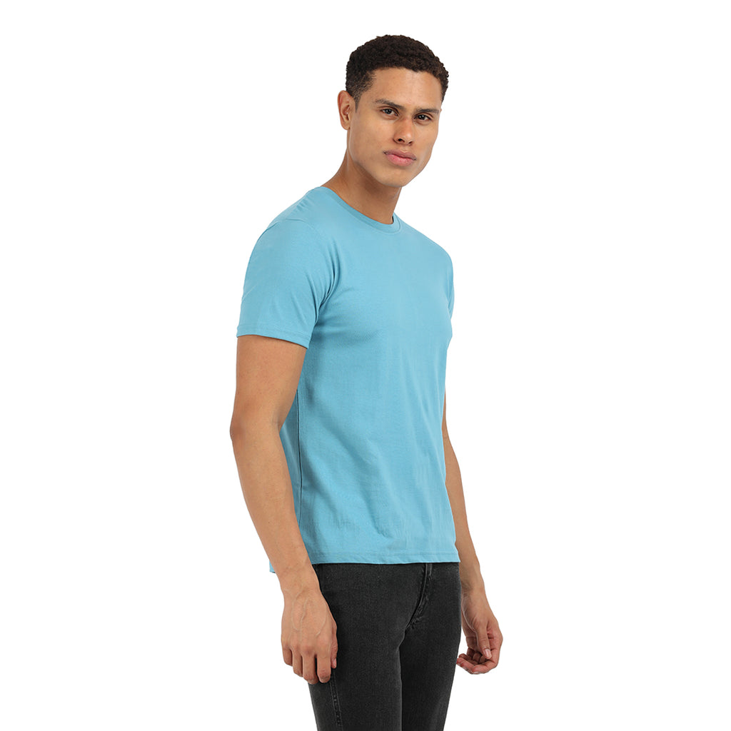 Soft Cotton Supreme Norse Blue Crew T-Shirt – KIVOFA Luxury