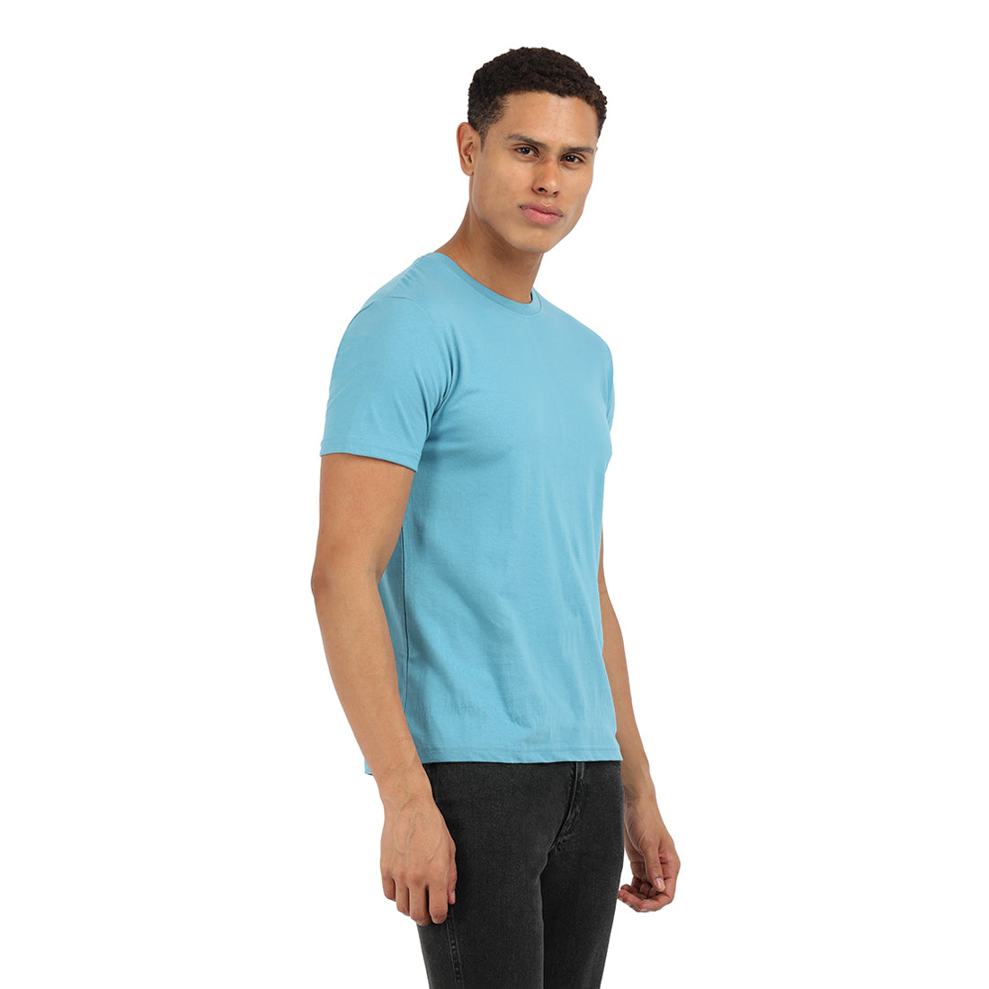 Soft Cotton Supreme Norse Blue Crew T-Shirt – KIVOFA Luxury