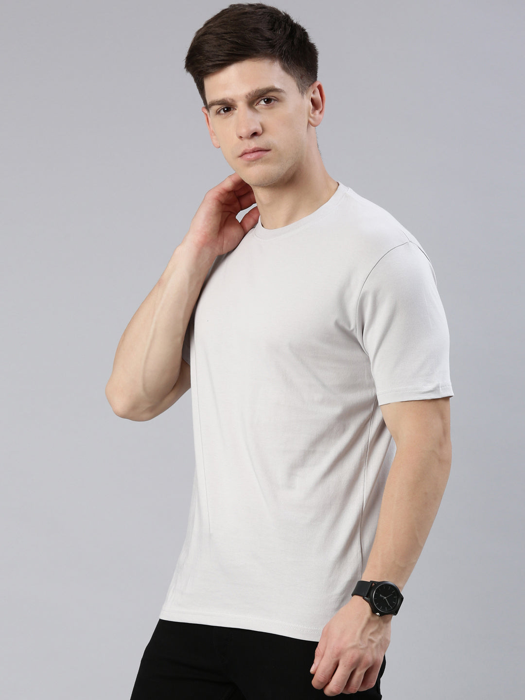 Kivofa Heritage Round Neck Urban Grey | Supima Cotton Luxury