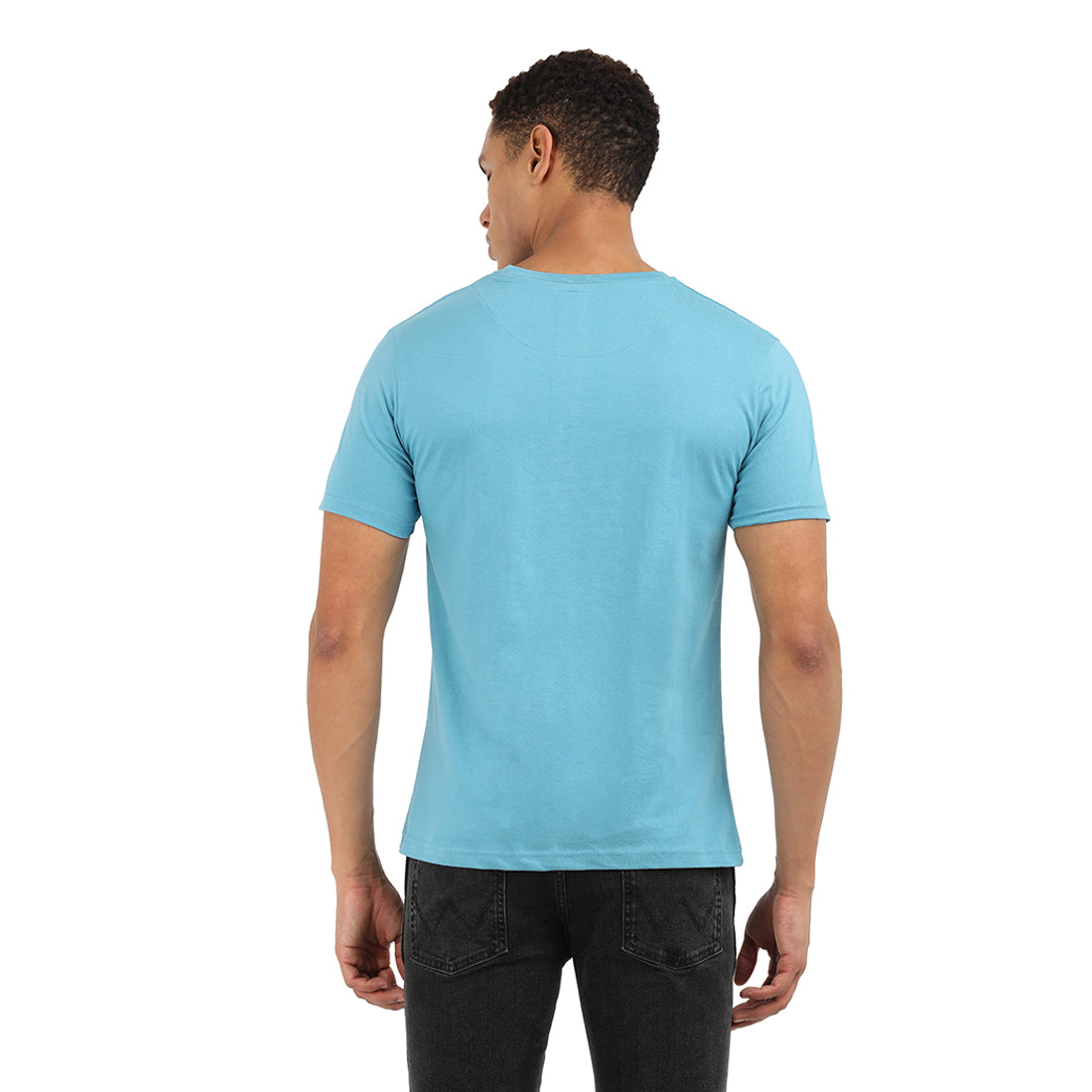 Soft Cotton Supreme Norse Blue Crew T-Shirt – KIVOFA Luxury