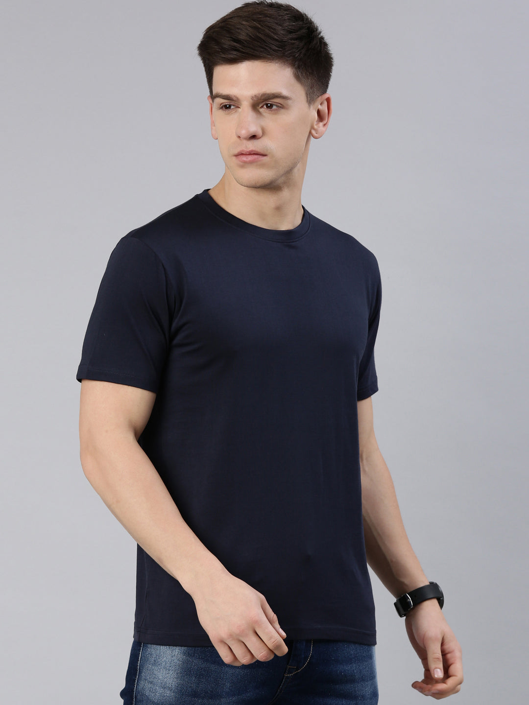 Kivofa Round Neck Prestige Nautical Navy | Premium Supima Cotton