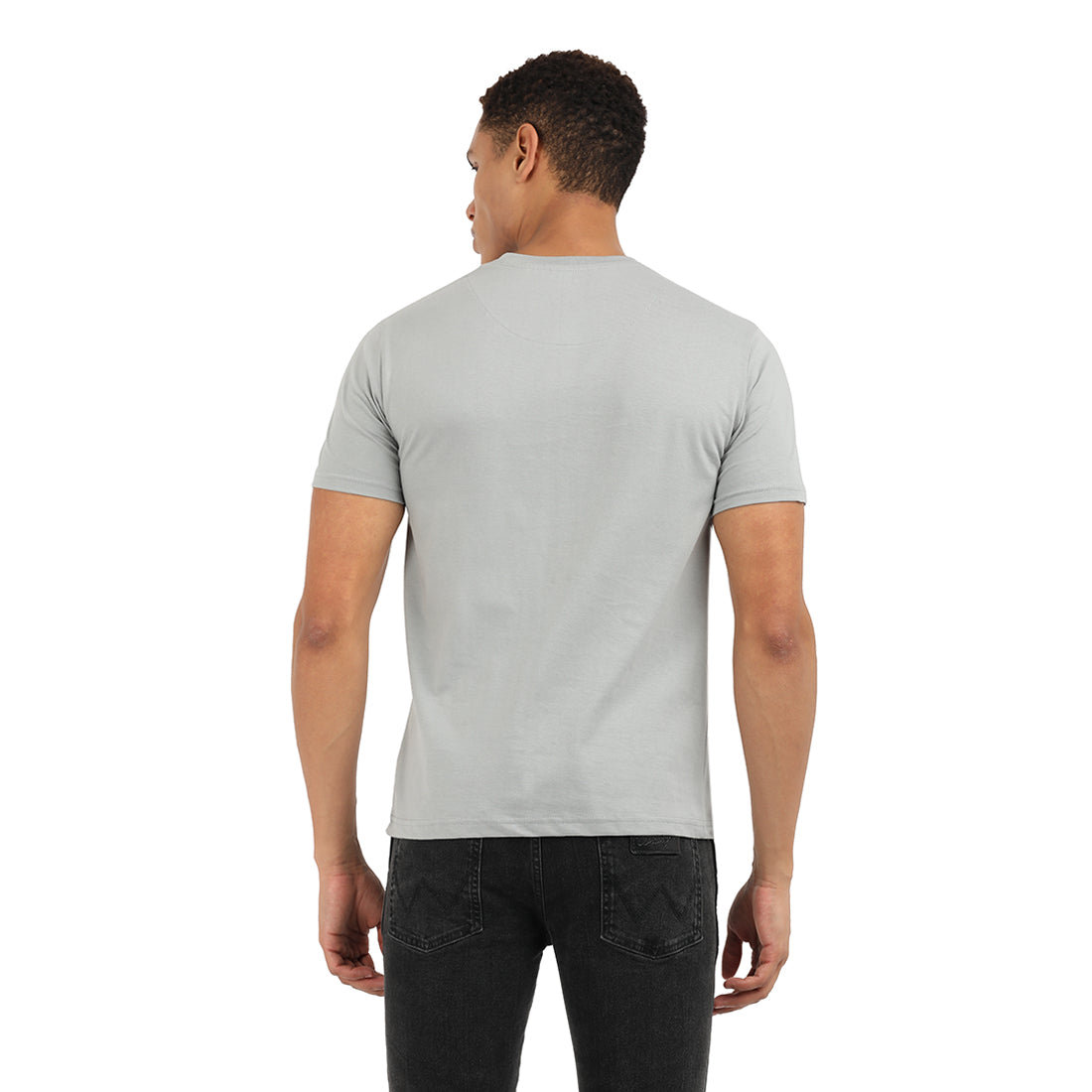 Ash Grey Crew T-Shirt – Classic Round Neck Premium Cotton | KIVOFA