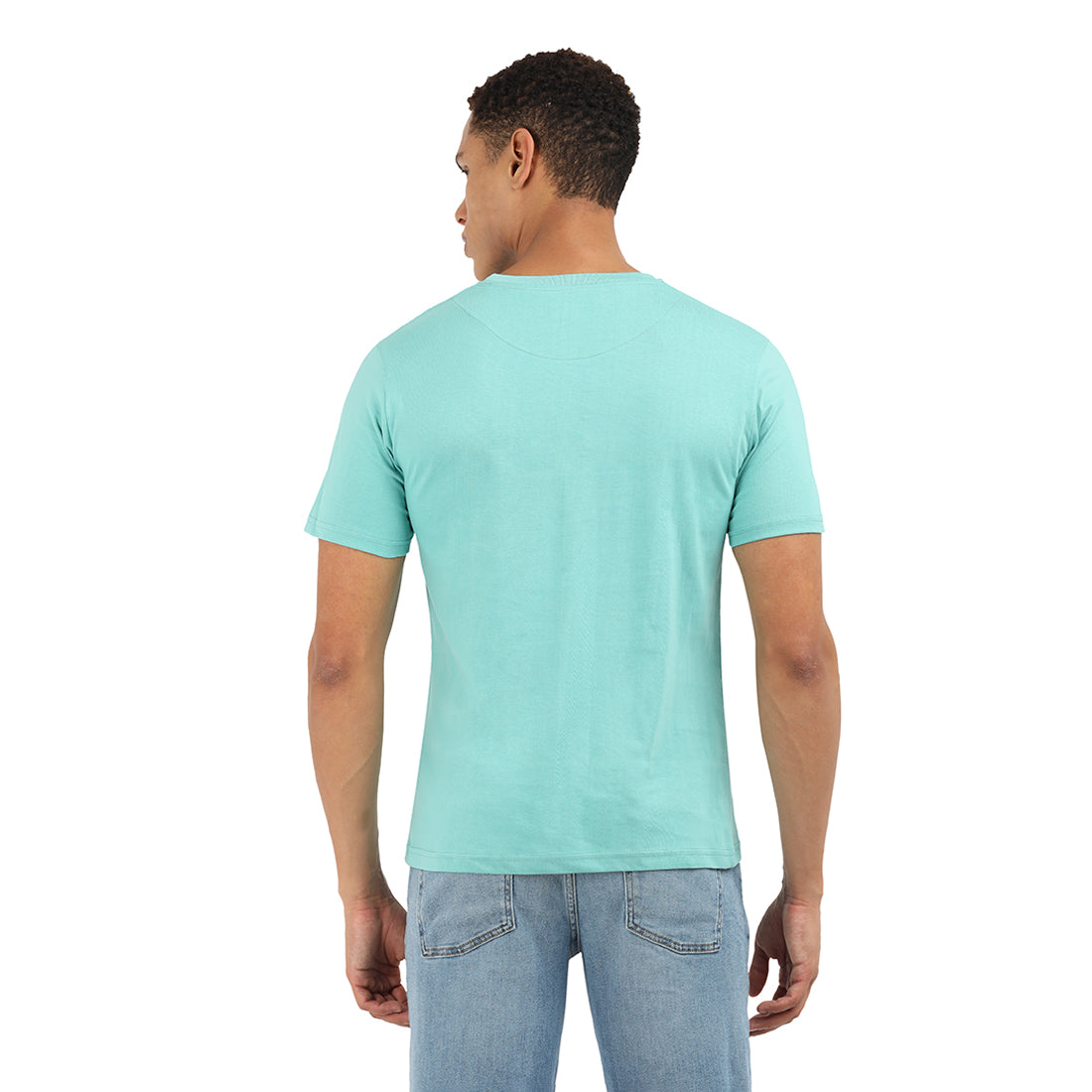 Everyday comfortable cotton Signature Dusty Turquoise Crew
