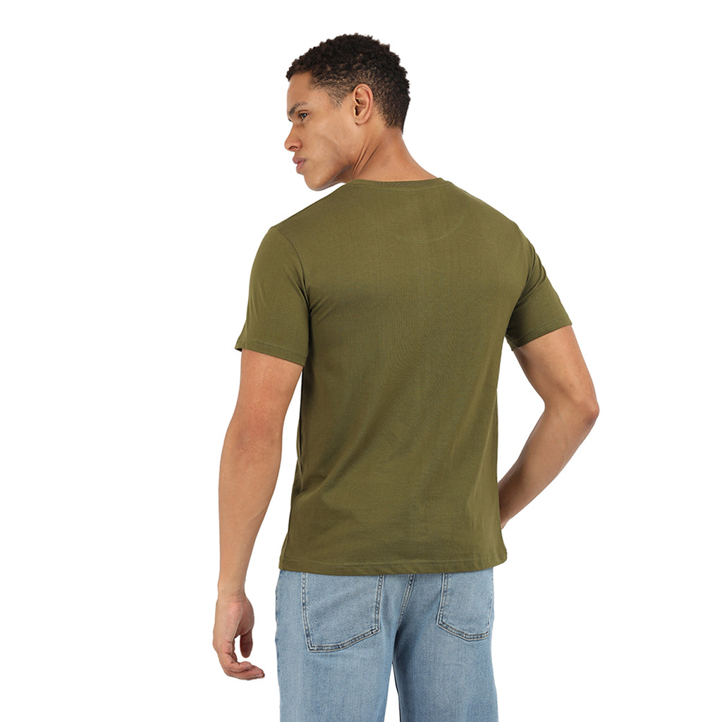 Prestige Earthy Olive Crew T-Shirt – Premium Cotton | KIVOFA Luxury