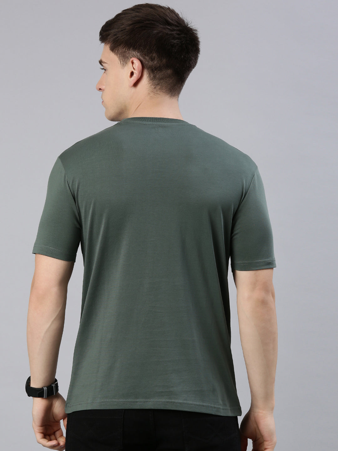 Kivofa Heritage Round Neck Majestic Forest green | Supima Cotton Luxury