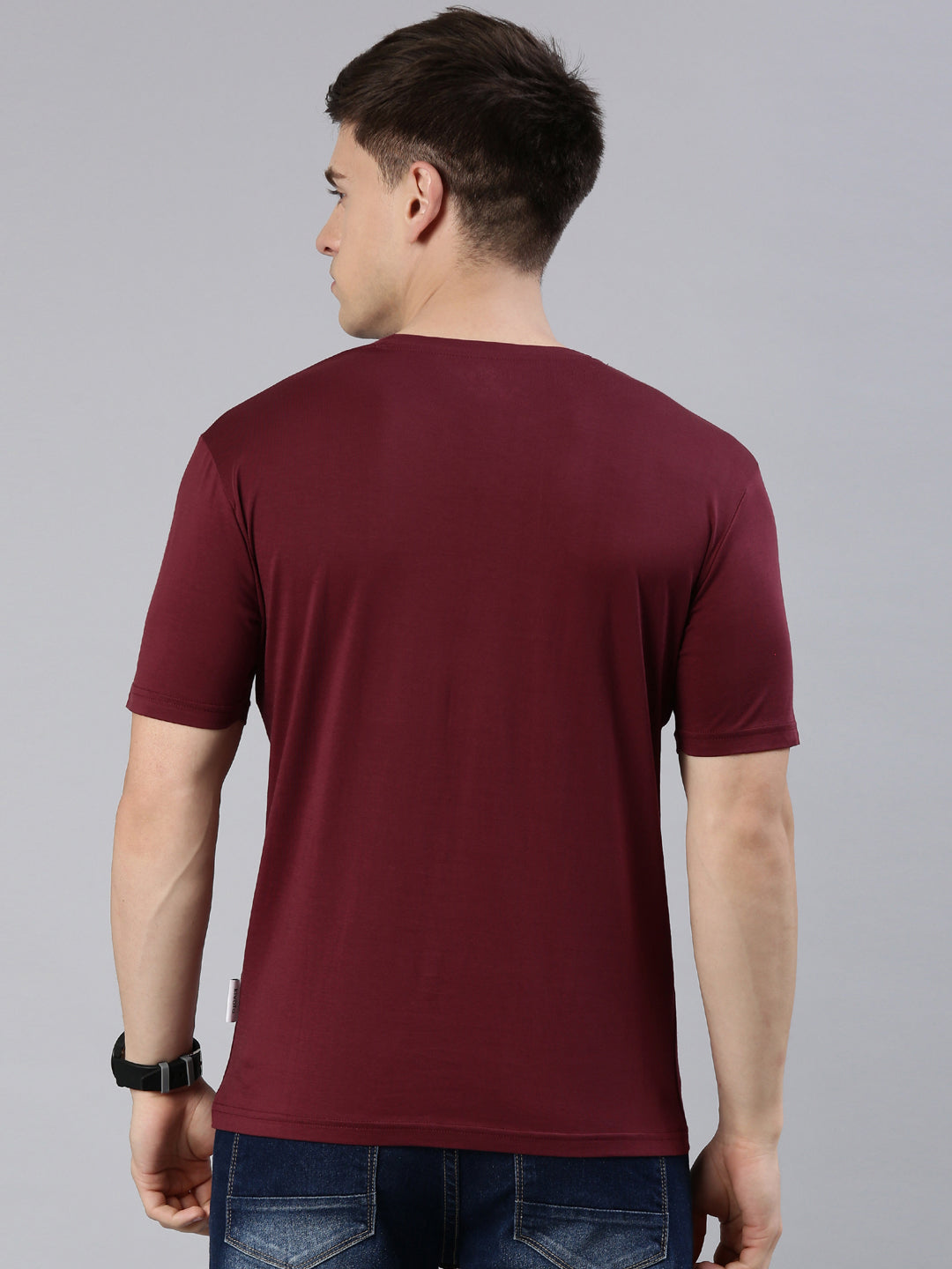Kivofa Round Neck Royal Wonder Wine | Premium Supima Cotton