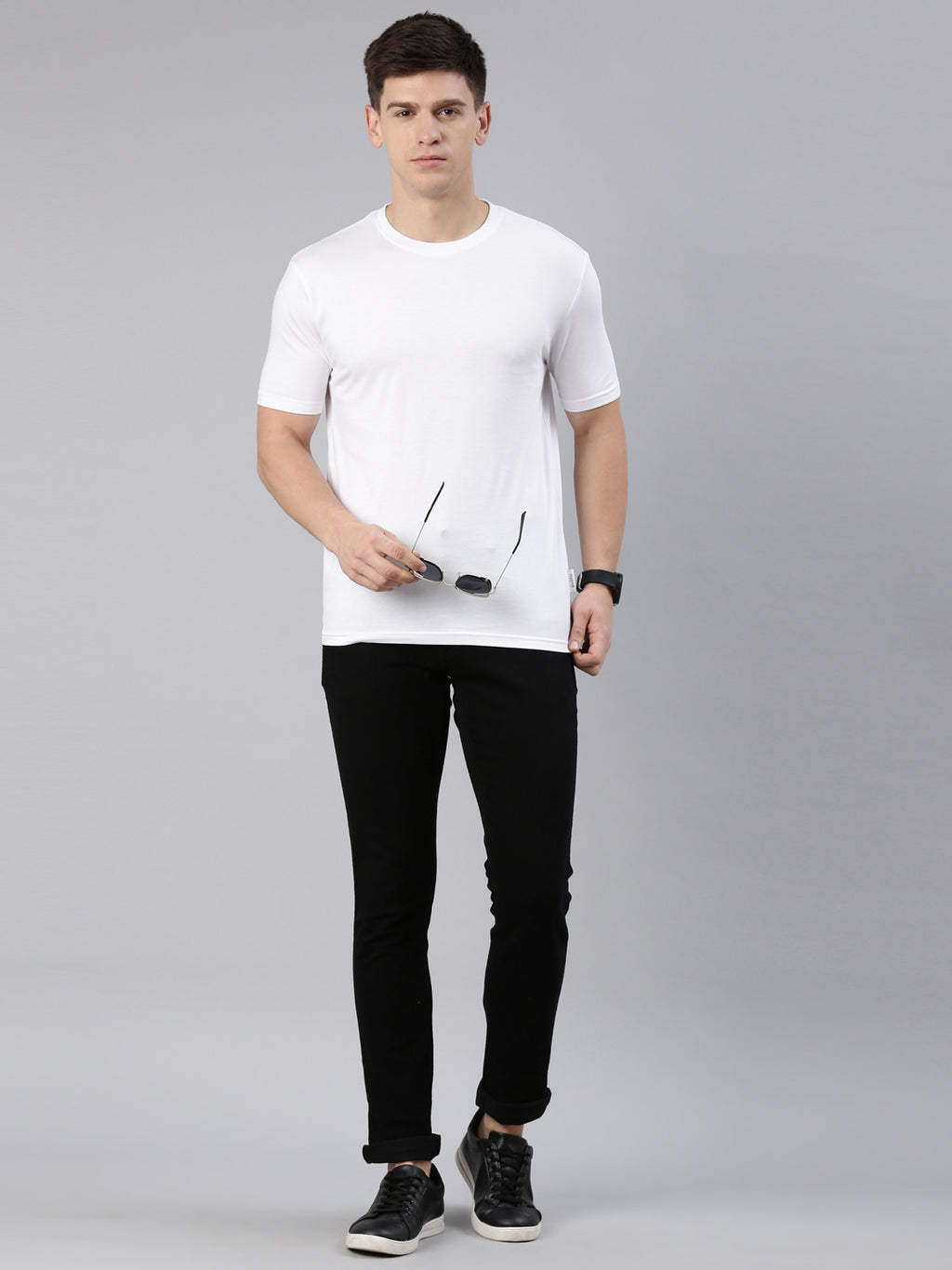 Kivofa Round Neck Elite Cloud White | Premium Supima Cotton