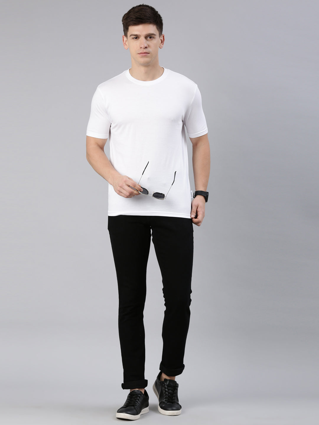 Kivofa Round Neck Elite Cloud White | Premium Supima Cotton