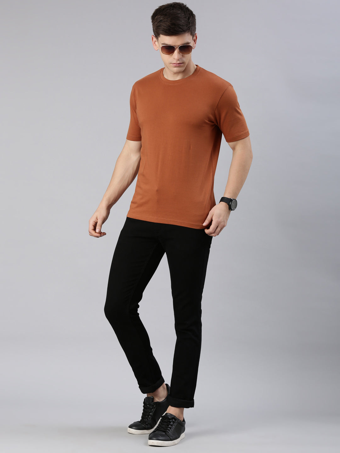 Kivofa Heritage Round Neck Rustic Earth Crew | Supima Cotton Luxury