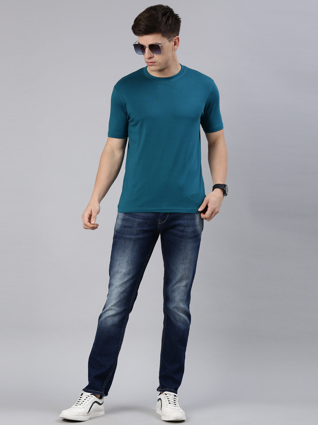 Kivofa Heritage Round Neck Ocean Depths | Supima Cotton Luxury