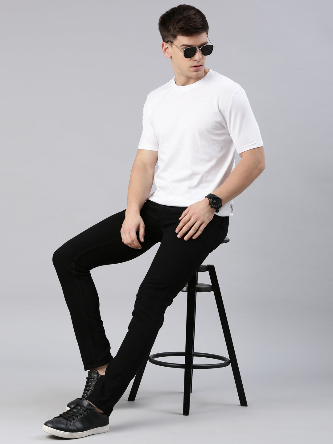 Kivofa Round Neck Elite Cloud White | Premium Supima Cotton