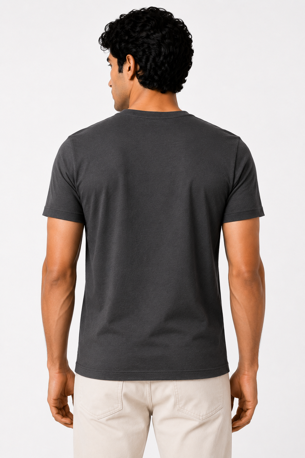 Pima Cotton T-Shirt for Men – Round Neck- Half Sleeve- Grey