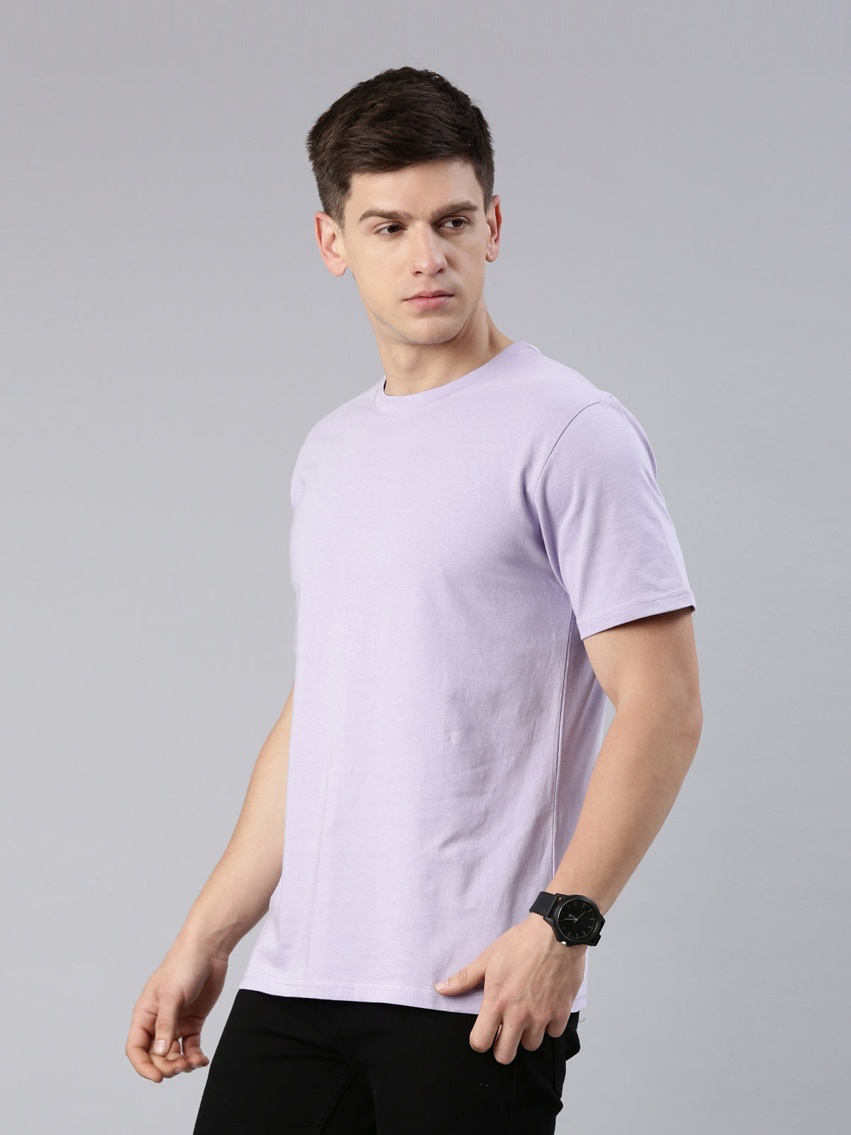 Soft Cotton Round Neck Half Sleeve T-Shirt – KIVOFA  Lavender