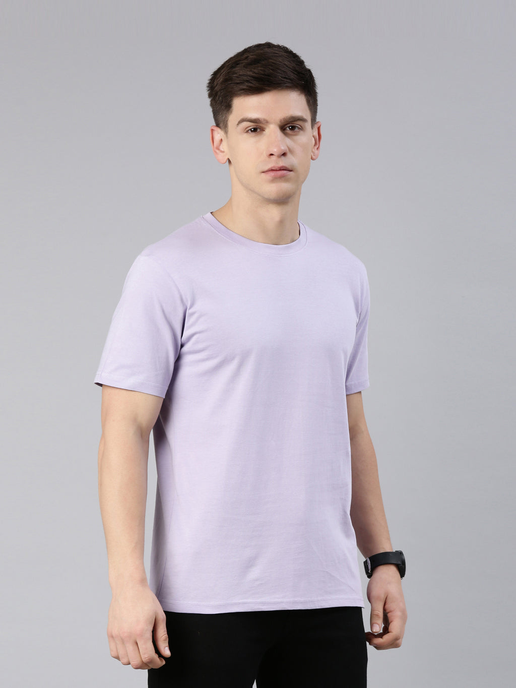 Soft Cotton Round Neck Half Sleeve T-Shirt – KIVOFA  Lavender