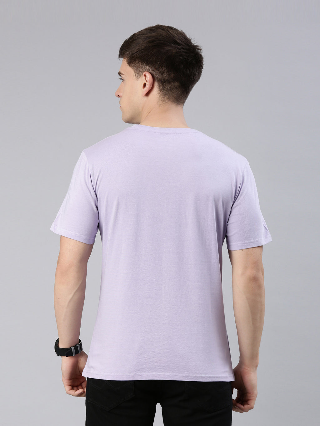 Soft Cotton Round Neck Half Sleeve T-Shirt – KIVOFA  Lavender