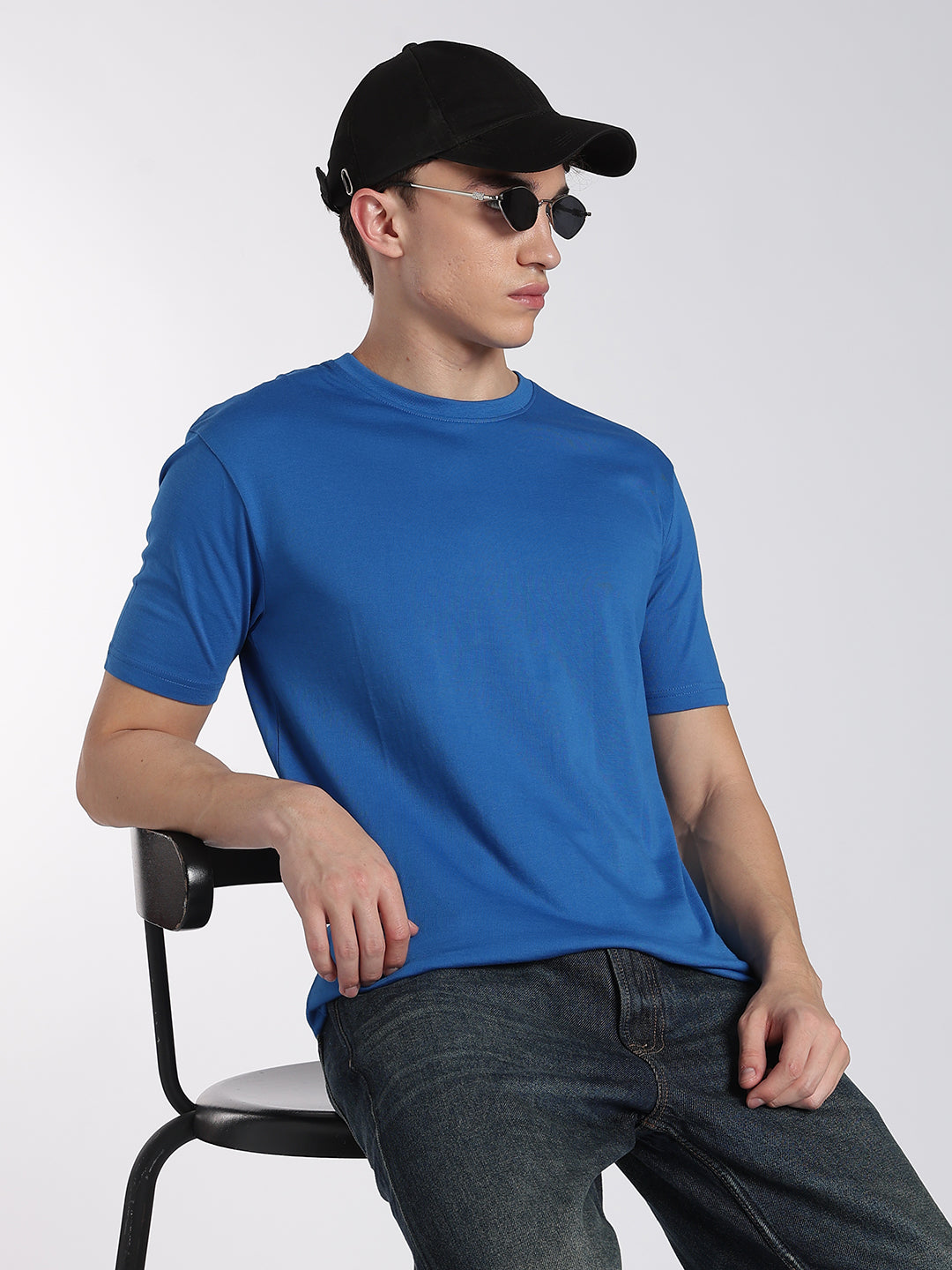 KIVOFA® Premium Supima Cotton Round Neck T-Shirt – Half Sleeve Comfort