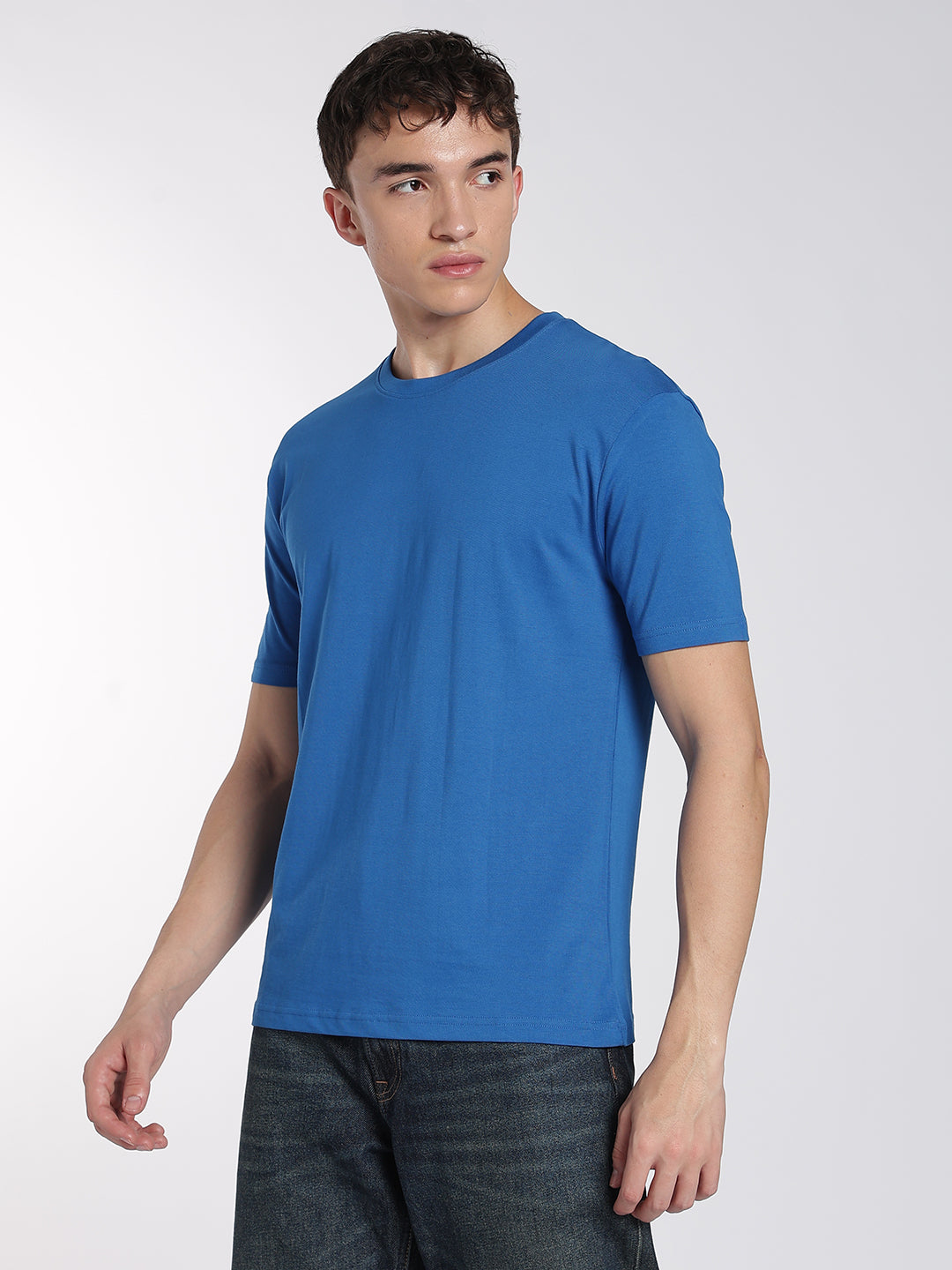 KIVOFA® Premium Supima Cotton Round Neck T-Shirt – Half Sleeve Comfort