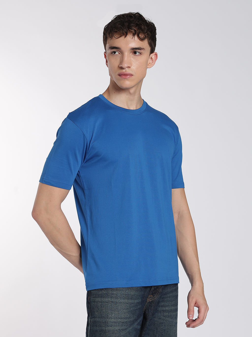 Supima Cotton Round Neck T-Shirt – Half Sleeve Comfort