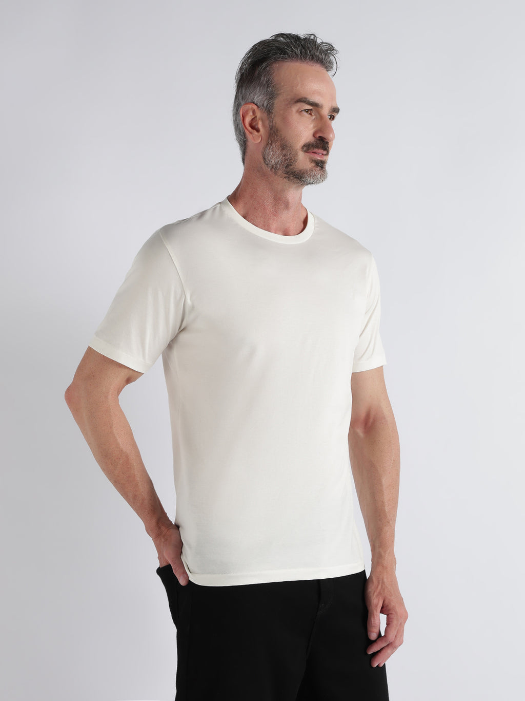 SUPIMA® Cotton T-Shirt Mercerized-White